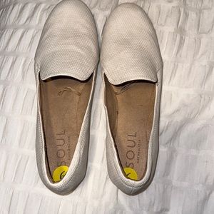 Off White Suede Flats